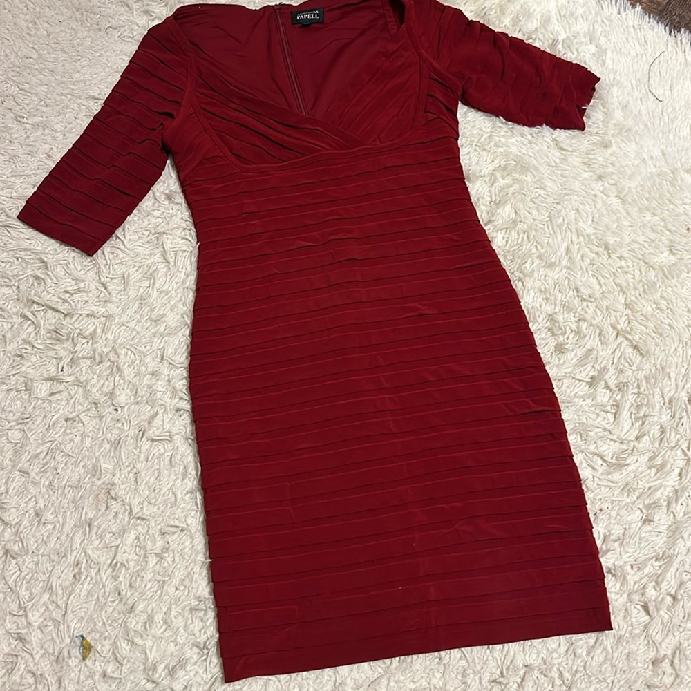 Adrianna Papell burgundy dress size 12